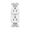 Product Image of Ezlink Modular Duplex Receptacle, 15 A, 125 Vac, 60 Hz, Nema 5-15R, Three-Wire, White, EZ5262W