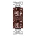 Product Image of Ezlink Modular Duplex Receptacle, 20 A, 125 Vac, 60 Hz, Dual Controlled, 3-Wire, Brown, EZ5362CDB