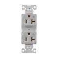 Product Image of Ezlink Modular Duplex Receptacle, 20 A, 125 Vac, 60 Hz, Dual Controlled, 3-Wire, Gray, EZ5362CDGY
