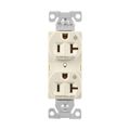Product Image of Ezlink Modular Duplex Receptacle, 20 A, 125 Vac, 60 Hz, Dual Controlled, 3-Wire, Light Almond, EZ5362CDLA