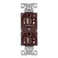 Product Image of Ezlink Modular Duplex Receptacle, 20 A, 125 Vac, 60 Hz, Half Controlled, 3-Wire, Brown, EZ5362CHB