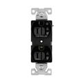 Product Image of Ezlink Modular Duplex Receptacle, 20 A, 125 Vac, 60 Hz, Half Controlled, 3-Wire, Black, EZ5362CHBK