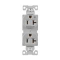 Product Image of Ezlink Modular Duplex Receptacle, 20 A, 125 Vac, 60 Hz, Half Controlled, 3-Wire, Gray, EZ5362CHGY