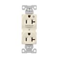 Product Image of Ezlink Modular Duplex Receptacle, 20 A, 125 Vac, 60 Hz, Half Controlled, 3-Wire, Light Almond, EZ5362CHLA