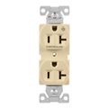Product Image of Ezlink Modular Duplex Receptacle, 20 A, 125 Vac, 60 Hz, Half Controlled, 3-Wire, Ivory, EZ5362CHV