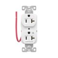 Product Image of Ezlink Modular Duplex Receptacle, 20 A, 125 Vac, 60 Hz, Half Controlled, 3-Wire, White, EZ5362CHW