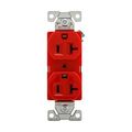 Product Image of Ezlink Modular Duplex Receptacle, 20 A, 125 Vac, 60 Hz, Nema 5-20R, Three-Wire, Red, EZ5362RD