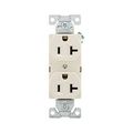 Product Image of Ezlink Modular Duplex Receptacle, 20 A, 125 Vac, 60 Hz, Split Control 3-Wire, Light Almond, EZ5362SCLA