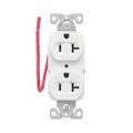 Product Image of Ezlink Modular Duplex Receptacle, 20 A, 125 Vac, 60 Hz, Split Control, Nema 5-20R, 3-Wire, White, EZ5362SCW