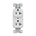 Product Image of Ezlink Modular Duplex Receptacle, 20 A, 125 Vac, 60 Hz, Nema 5-20R, Three-Wire, White, EZ5362W
