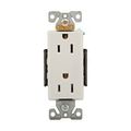Product Image of Ezlink Modular Decorator Receptacle, 15 A, 125 Vac, 60 Hz, Split Control, 3-Wire, Brown, EZ6262SCB