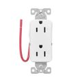Product Image of Ezlink Modular Decorator Receptacle, 15 A, 125 Vac, 60 Hz, Split Control, 3-Wire, White, EZ6262SCW