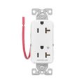 Product Image of Ezlink Modular Decorator Receptacle, 20 A, 125 Vac, 60 Hz, Half Controlled, 3-Wire, White, EZ6362CHW