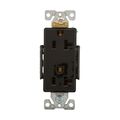 Product Image of Ezlink Modular Decorator Receptacle, 20 A, 125 Vac, 60 Hz, Split Control, 3-Wire, Black, EZ6362SCBK