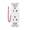 Product Image of Ezlink Modular Decorator Receptacle, 20 A, 125 Vac, 60 Hz, Split Control, 3-Wire, White, EZ6362SCW