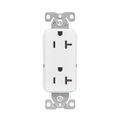 Product Image of Ezlink Modular Decorator Receptacle, 20 A, 125 Vac, 60 Hz, Nema 5-20R, Three-Wire, White, EZ6362W