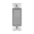 Product Image of Ezlink Modular Decorator Switch, 15 A, 120-277 Vac, 60 Hz, Single-Pole, Three-Wire, Gray, EZ7601GY