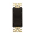 Product Image of Ezlink Modular Decorator Switch, 15 A, 120-277 Vac, 60 Hz, Three-Pole, Four-Wire, Black, EZ7603BK