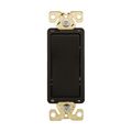 Product Image of Ezlink Modular Decorator Switch, 20 A, 120-277 Vac, 60 Hz, Single-Pole, Three-Wire, Black, EZ7621BK