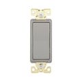 Product Image of Ezlink Modular Decorator Switch, 20 A, 120-277 Vac, 60 Hz, Single-Pole, Three-Wire, Gray, EZ7621GY