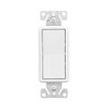 Product Image of Ezlink Modular Decorator Switch, 20 A, 120-277 Vac, 60 Hz, Three-Pole, Four-Wire, White, EZ7623W