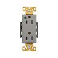 Product Image of Ezlink Modular Decorator Hg Receptacle, 15 A, 125 Vac, 60 Hz, Gray, Three-Wire, EZ8262GY