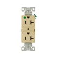 Product Image of Ezlink Modular Duplex Hg Receptacle, 20 A, 125 Vac, 60 Hz, Ivory, Three-Wire, EZ8300V