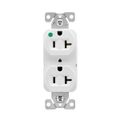 Product Image of Ezlink Modular Duplex Hg Receptacle, 20 A, 125 Vac, 60 Hz, White, Three-Wire, EZ8300W