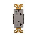 Product Image of Ezlink Modular Decorator Hg Receptacle, 20 A, 125 Vac, 60 Hz, Gray, Three-Wire, EZ8362GY
