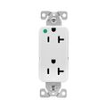 Product Image of Ezlink Modular Decorator Hg Receptacle, 20 A, 125 Vac, 60 Hz, White, Three-Wire, EZ8362W