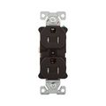 Product Image of Ezlink Modular Duplex Receptacle, 15 A, 125 Vac, 60 Hz, Tamper-Resistant, 3-Wire, Brown, EZTR5262B