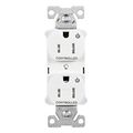 Product Image of Ezlink Modular Duplex Receptacle, 15 A, 125 Vac, Tamper-Resistant, Dual Controlled, White, EZTR5262CDW