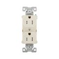 Product Image of Ezlink Modular Duplex Receptacle, 15A, 125 Vac, Tamper-Resistant, 3-Wire, Light Almond, EZTR5262SCLA