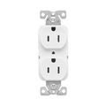Product Image of Ezlink Modular Duplex Receptacle, 15 A, 125 Vac, 60 Hz, Tamper-Resistant, 3-Wire, White, EZTR5262W