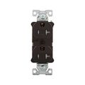 Product Image of Ezlink Modular Duplex Receptacle, 20 A, 125 Vac, 60 Hz, Tamper-Resistant, 3-Wire, Brown, EZTR5362B