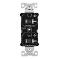 Product Image of Ezlink Modular Duplex Receptacle, 20 A, 125 Vac, Tamper-Resistant, Dual Controlled, Black, EZTR5362CDBK