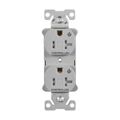 Product Image of Ezlink Modular Duplex Receptacle, 20 A, 125 Vac, 60 Hz, Tamper-Resistant, Dual Controlled Gray, EZTR5362CDGY