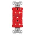 Product Image of Ezlink Modular Duplex Receptacle, 20 A, 125 Vac, 60 Hz, Tamper-Resistant, Half Controlled, Red, EZTR5362CHRD