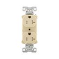 Product Image of Ezlink Modular Duplex Receptacle, 20 A, 125 Vac, 60 Hz, Tamper-Resistant, Split Control, Ivory, EZTR5362SCV
