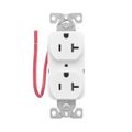 Product Image of Ezlink Modular Duplex Receptacle, 20 A, 125 Vac, 60 Hz, Tamper-Resistant, Split Control, White, EZTR5362SCW