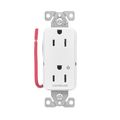 Product Image of Ezlink Modular Decorator Receptacle, 15A, 125 Vac, Tamper-Resistant, Half Controlled, White, EZTR6262CHW