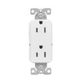 Product Image of Ezlink Modular Decorator Receptacle, 15 A, 125 Vac, 60 Hz, Tamper-Resistant, 3-Wire, Red, EZTR6262RD