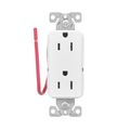 Product Image of Ezlink Modular Decorator Receptacle, 15A 125 Vac, Tamper-Resistant, Split Control 3-Wire, White, EZTR6262SCW
