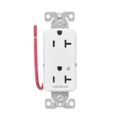 Product Image of Ezlink Modular Decorator Receptacle, 20A, 125 Vac, Tamper-Resistant, Half Controlled Gray, EZTR6362CHGY