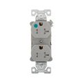 Product Image of Ezlink Modular Duplex Hg Receptacle, 20 A, 125 Vac, 60 Hz, Gray, 3-Wire, Tamper-Resistant, EZTR8300GY