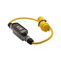 Product Image of Portable Gfci, Watertight, 20A, #12 Awg, 2' Cord Length, L5-20, Locking Plug, 120V, GFI12M121