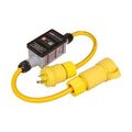 Product Image of Portable Gfci, Watertight, 30A, #12 Awg, 6' Cord Length, L6-30, Locking Plug, 240V, GFI23M266