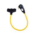 Product Image of Portable Gfci, Watertight, 15A, #12 Awg, 2' Cord Length, 5-15, 3R, Tri Tap Plug Type, 120V, GFP11M1P9