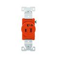 Product Image of Arrow Hart Industrial Single Receptacle, #14-10 Awg 15A 125V, Orange, IG5261RN