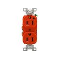 Product Image of Arrow Hart Heavy-Duty Industrial Duplex Receptacle, #14-10 Awg 15A 125V, Orange ., IG5262RN